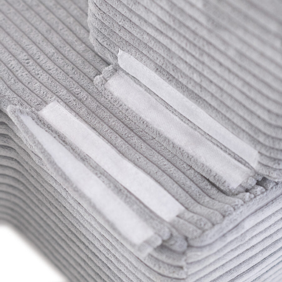 Plush Nest Foldie legesofa i fløjl 170 cm – grå