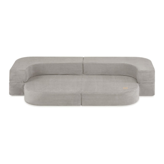 Plush Nest Foldie legesofa i fløjl 170 cm – beige