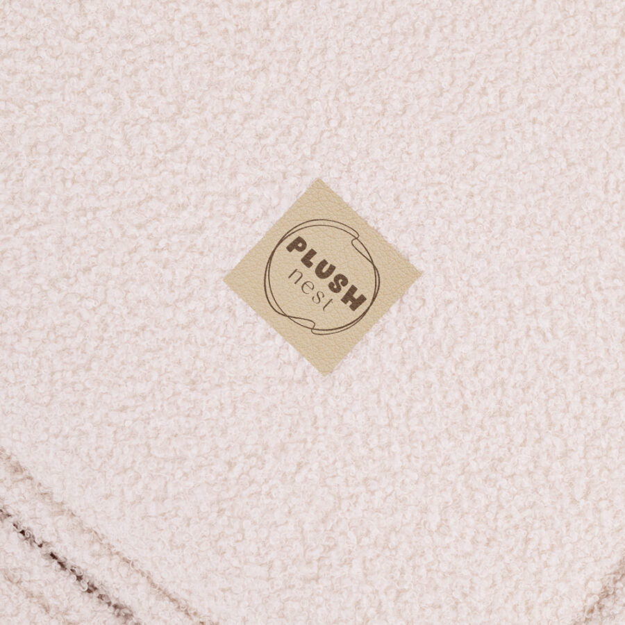 Plush Nest Foldie legesofa i bouclé 170 cm – creme