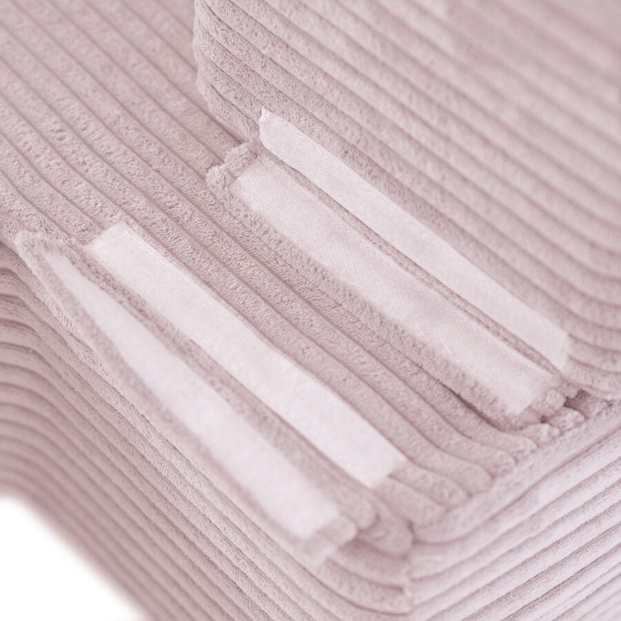 Plush Nest Foldie legesofa i fløjl 170 cm – lyserød