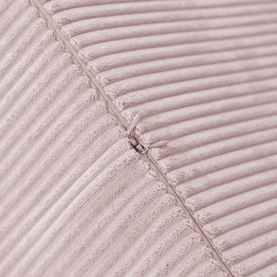 Plush Nest Foldie legesofa med armlæn i fløjl 100 cm – lyserød