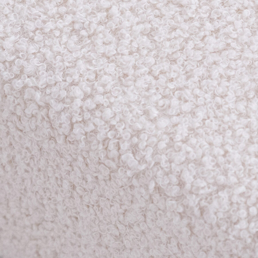 Plush Nest foldemadras med Foldie nakkestøtte – cream teddy (halv-sofa)