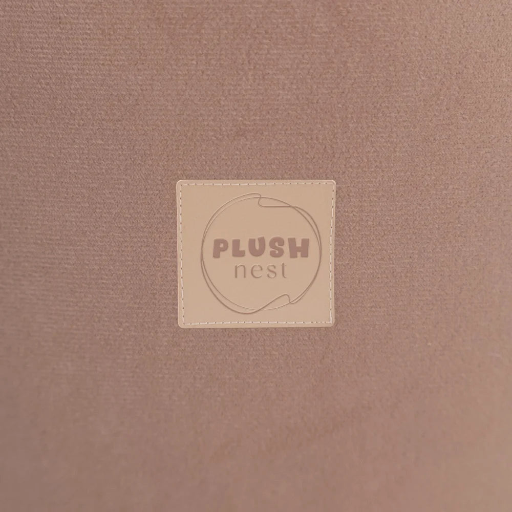 Plush Nest Boldbassin med 200 bolde – Guld Velour, 90x30 cm