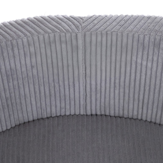Plush Nest Boldbassin med 200 bolde – Lysegrå Bred Fløjl, 90x30 cm