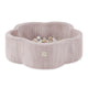 Plush Nest blomsterformet boldbassin – Floral Fun Zone, lyserød fløjl, 95×30 cm, inkl. 200 bolde