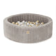 Plush Nest Boldbassin med 200 bolde – Beige Puffy Lamell, 90x30 cm, Rund