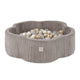 Plush Nest blomsterformet boldbassin – Floral Fun Zone, beige fløjl, 95×30 cm, inkl. 300 bolde
