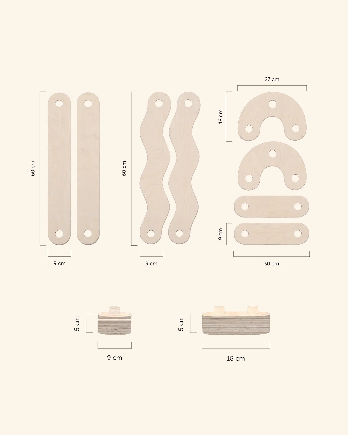 FitWood POLKU balancebane L – sage