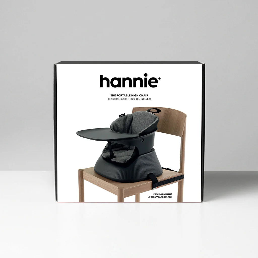 Hannie transportabel højstol – Charcoal Black