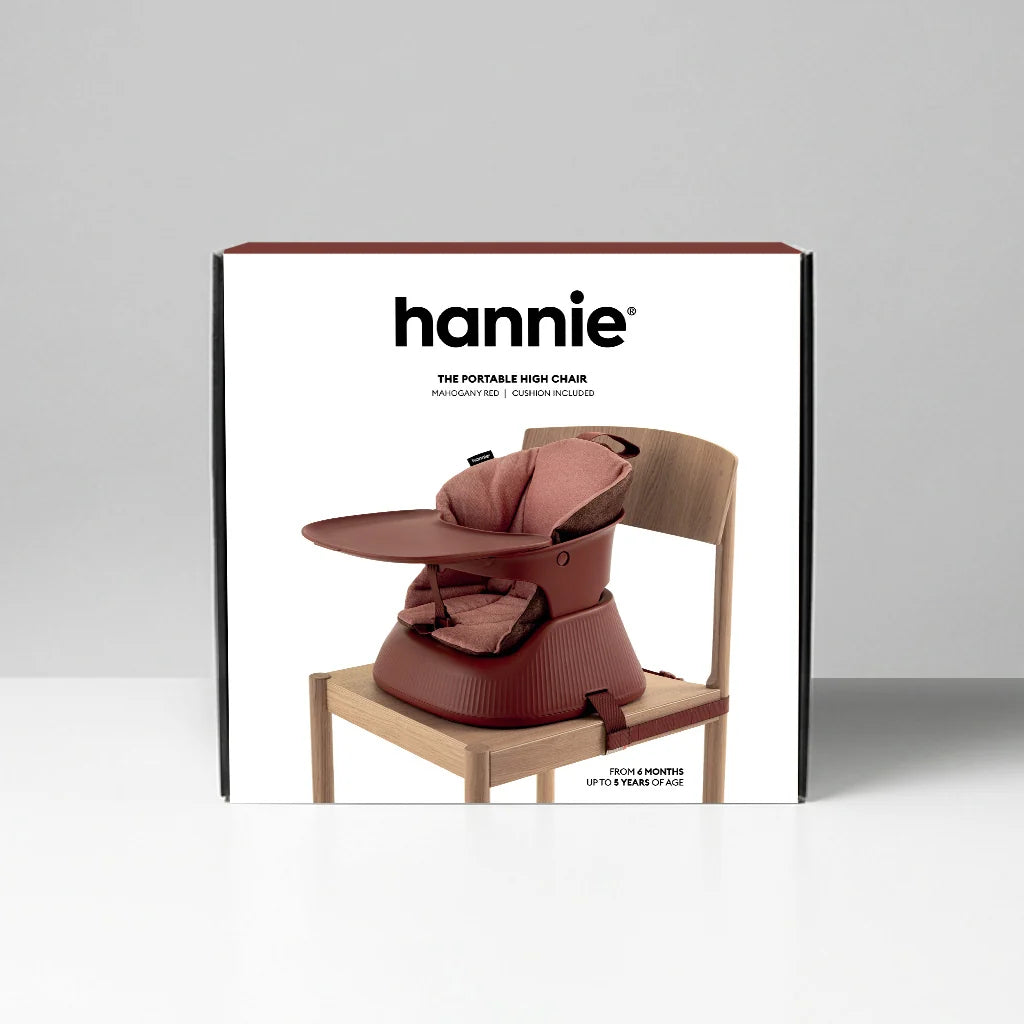Hannie transportabel højstol – Mahogany Red