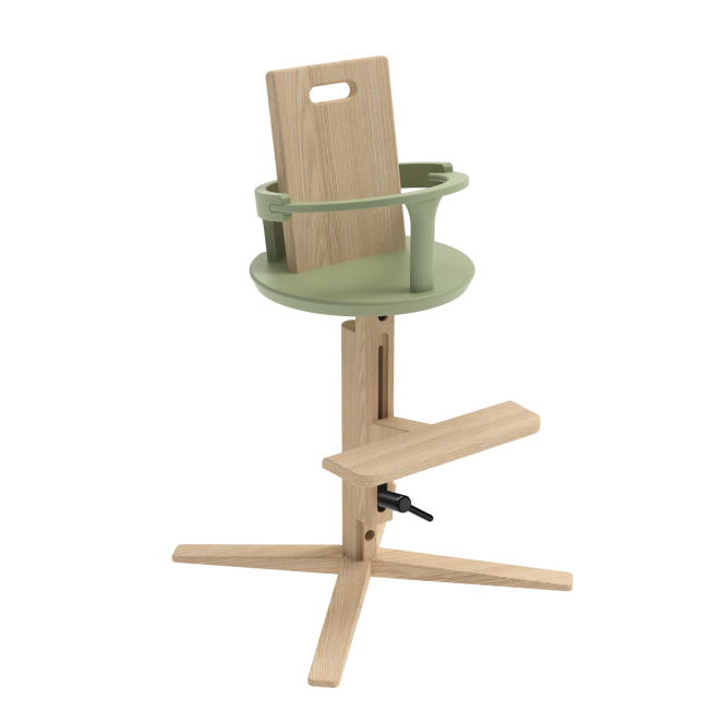 Norstol Peak højstol med babyindsats – olive green