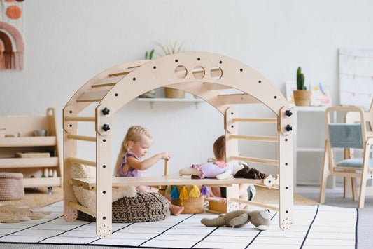 Luula Albero Montessori Klatresæt – Klatretrekant, Balancebue og Rampe uden Madras