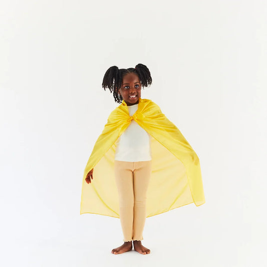 Sarah's Silks ensfarvet legesilke 90 x 90 cm – Guld