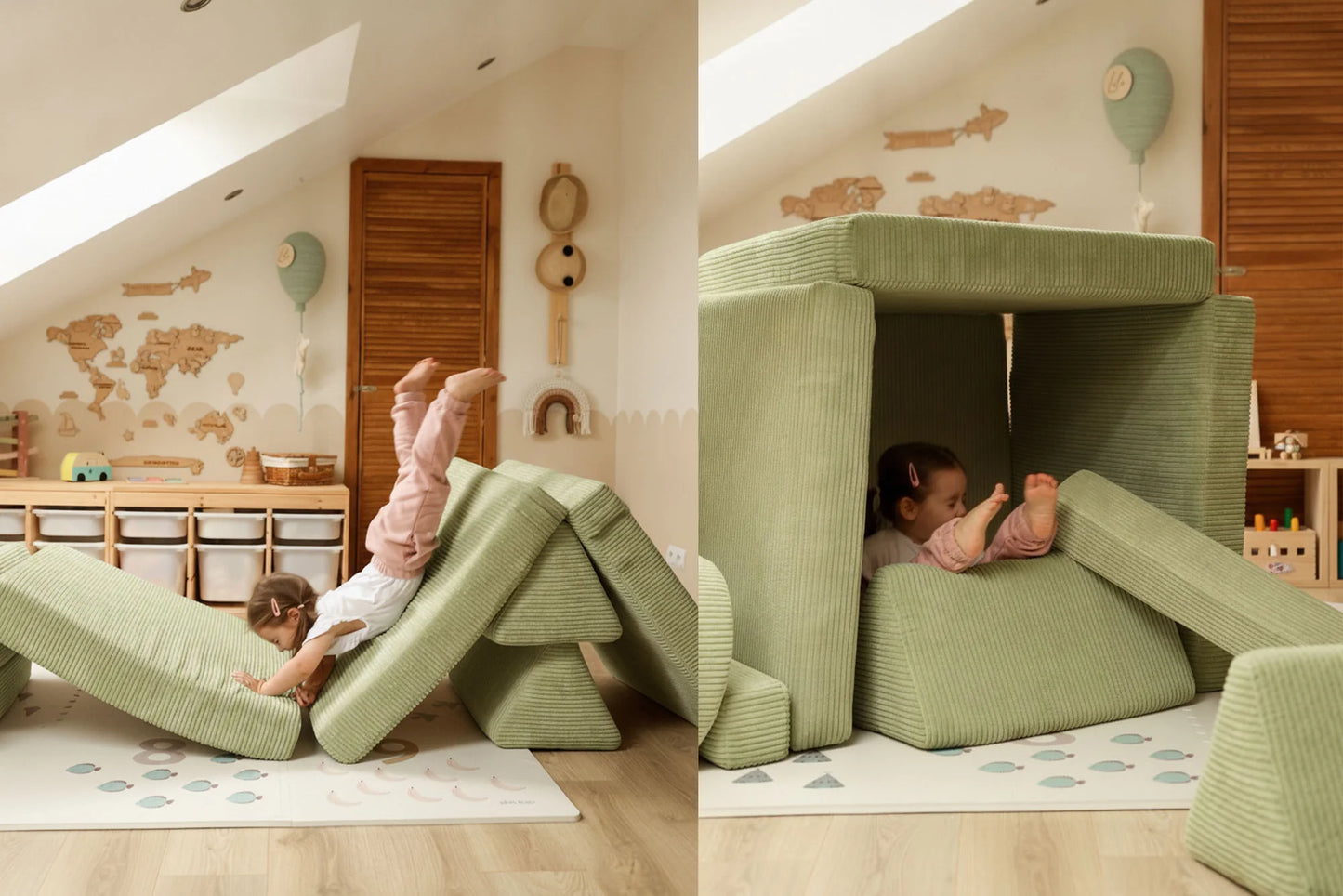 Shappy legesofa 160 cm - Pure Corduroy - Matcha