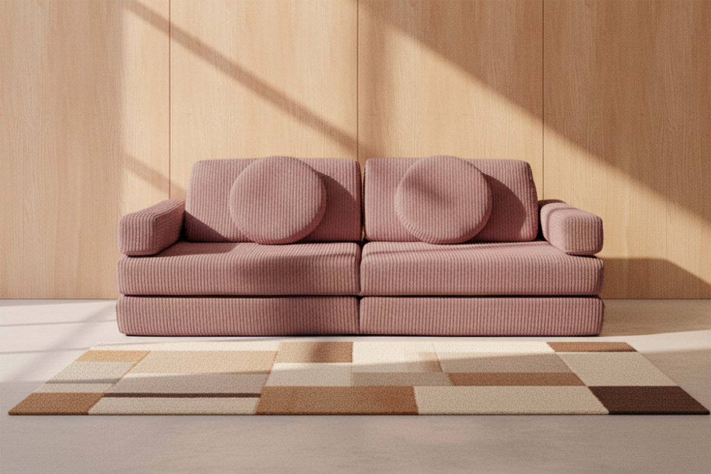 Shappy legesofa 160 cm - Pure Corduroy - Rose
