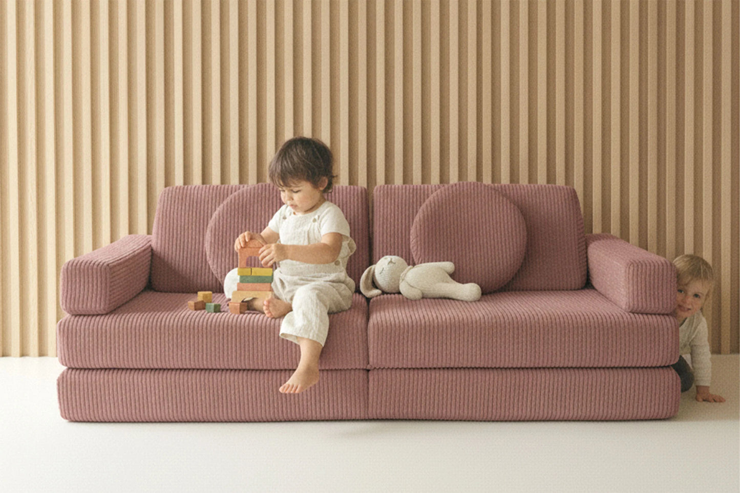 Shappy legesofa 160 cm - Pure Corduroy - Rose