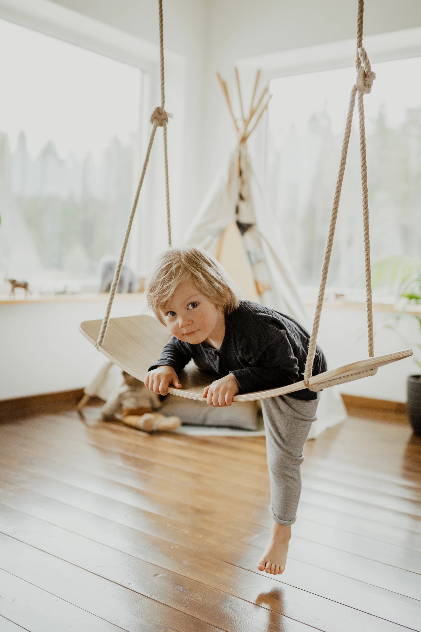 leg&go Swing Board - gynge og balancebræt i træ