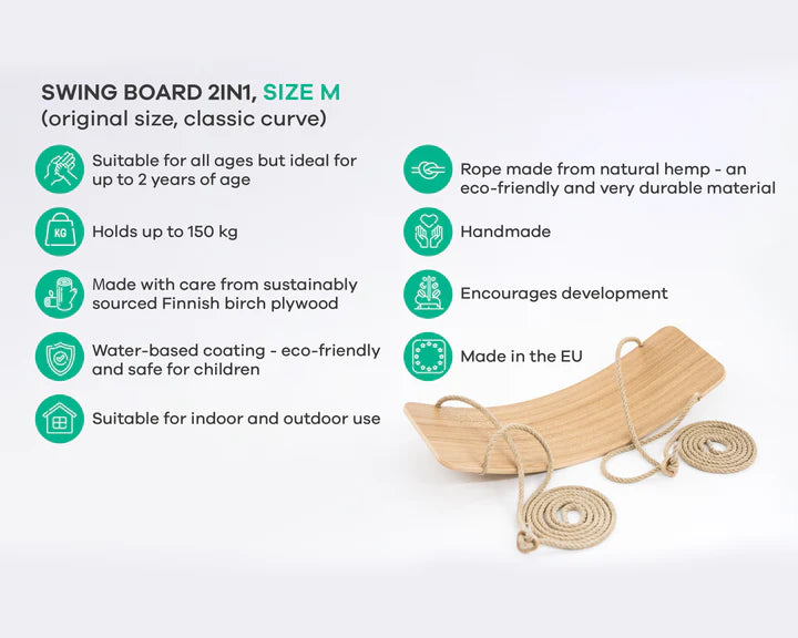 leg&go Swing Board - gynge og balancebræt i træ