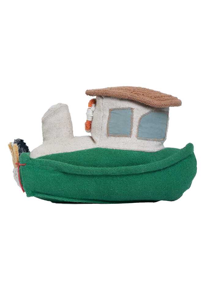 Lorena Canals Green Toy Ride & Roll Sea Clean Up Boat – rolleleg om havet