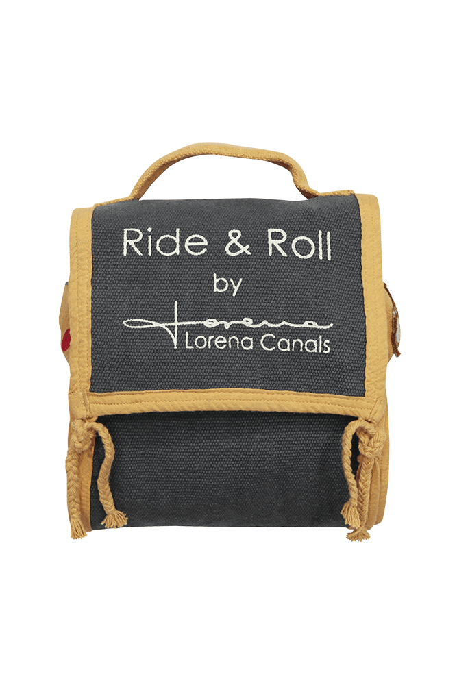 Lorena Canals Green Toy Ride & Roll School Bus – busleg og rolleleg