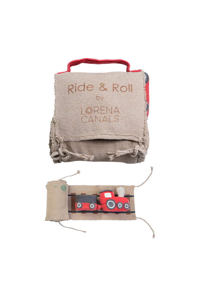 Lorena Canals Green Toy Ride & Roll Train – togleg på farten