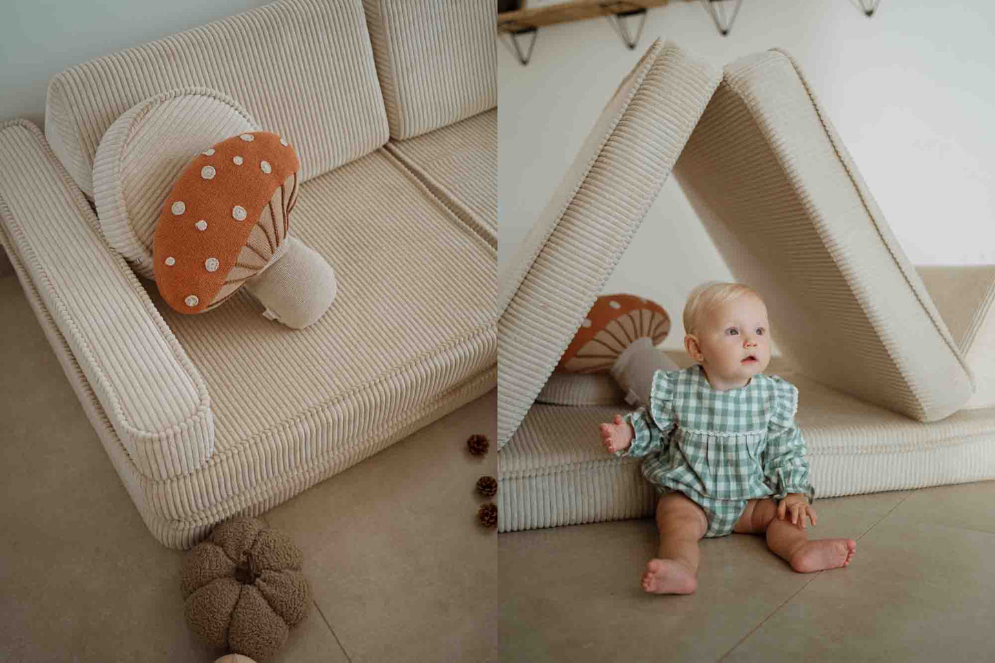 Shappy legesofa 160 cm - Original Corduroy - Vanilla