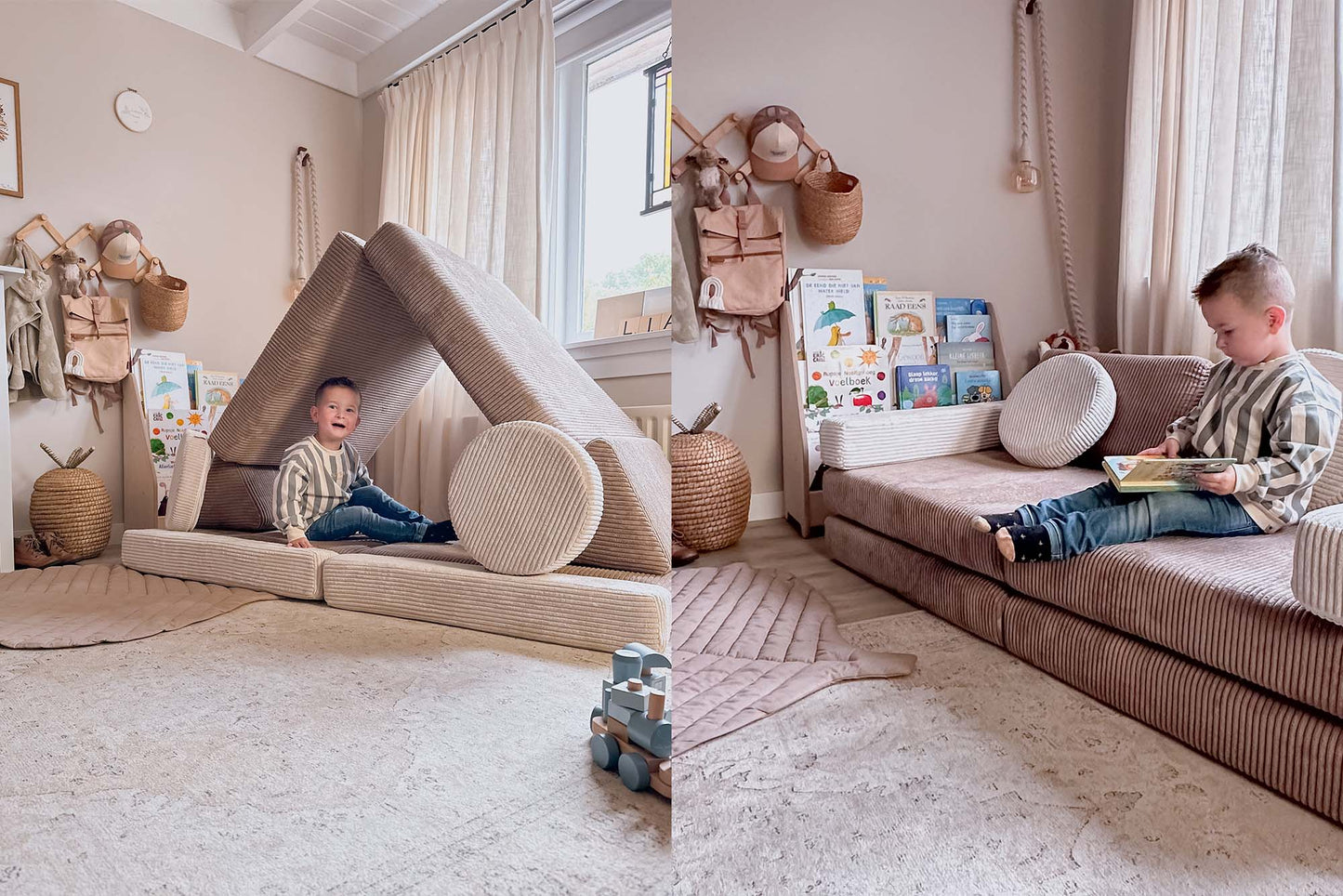 Shappy legesofa 160 cm - Pure Corduroy - Cookie