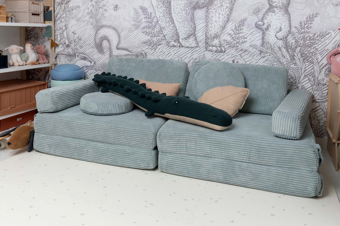 Shappy legesofa 160 cm - Pure Corduroy - Peppermint