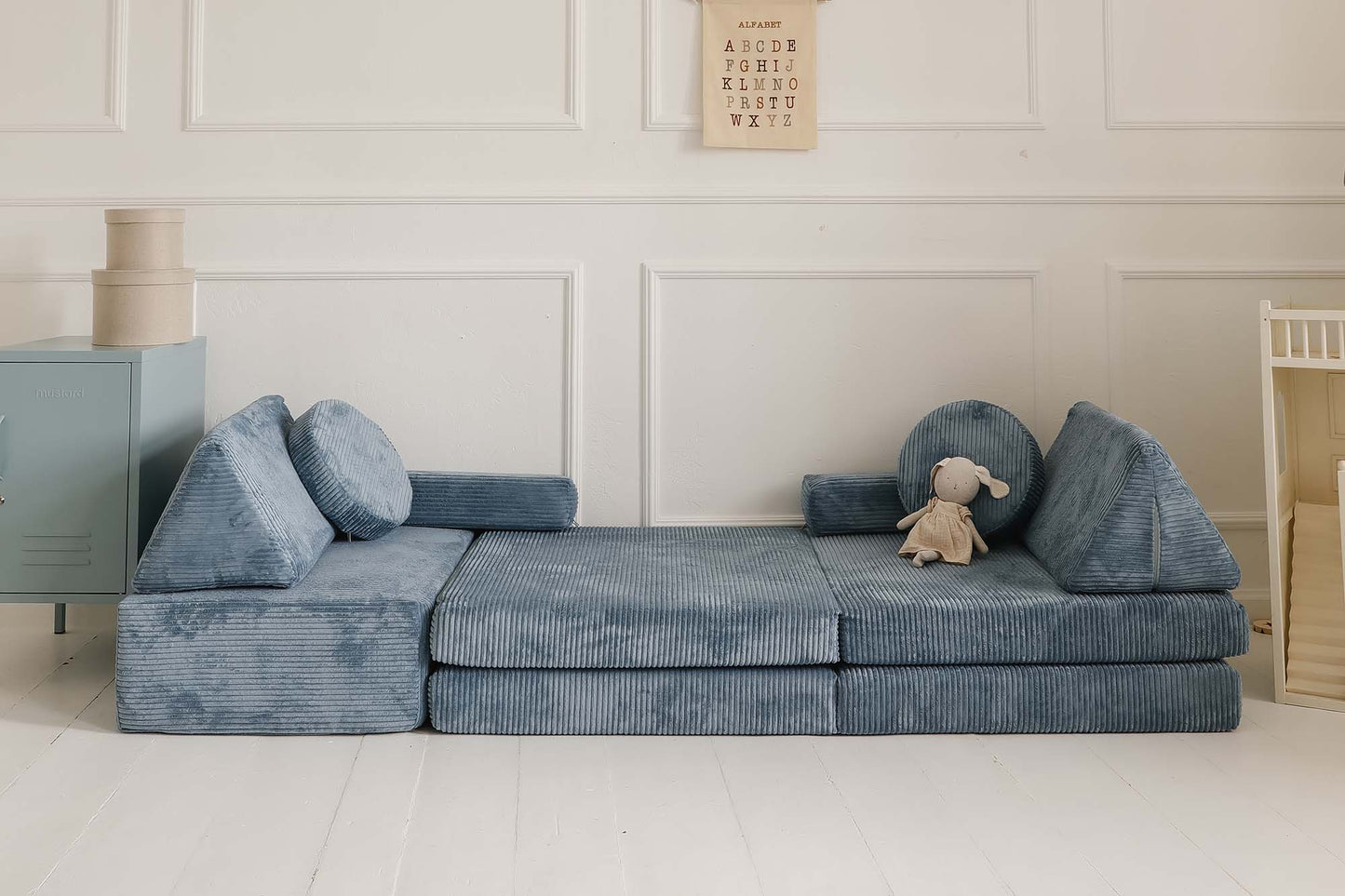Shappy legesofa 160 cm - Pure Corduroy - Sky Sugar