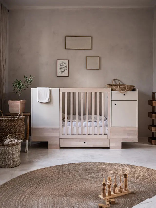 Wood Luck Design - Smart - tremme-/børneseng 80x120 cm til 80x160 cm – sand beige