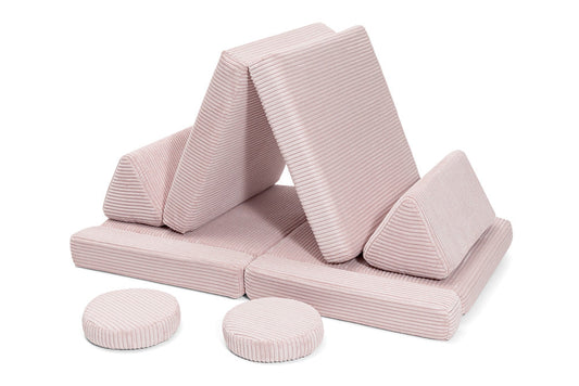 Shappy legesofa i fløjl – Pure Corduroy Mini 120 cm - Candy