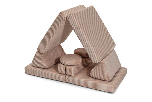 Shappy legesofa i fløjl – Pure Corduroy Mini 120 cm - Chocolate