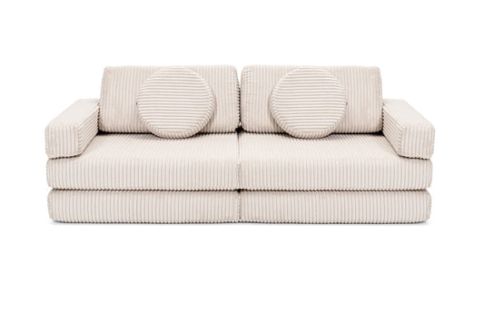 Shappy legesofa i fløjl – Pure Corduroy Mini 120 cm - Vanilla