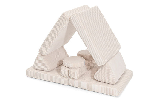 Shappy legesofa i fløjl – Pure Corduroy Mini 120 cm - Vanilla