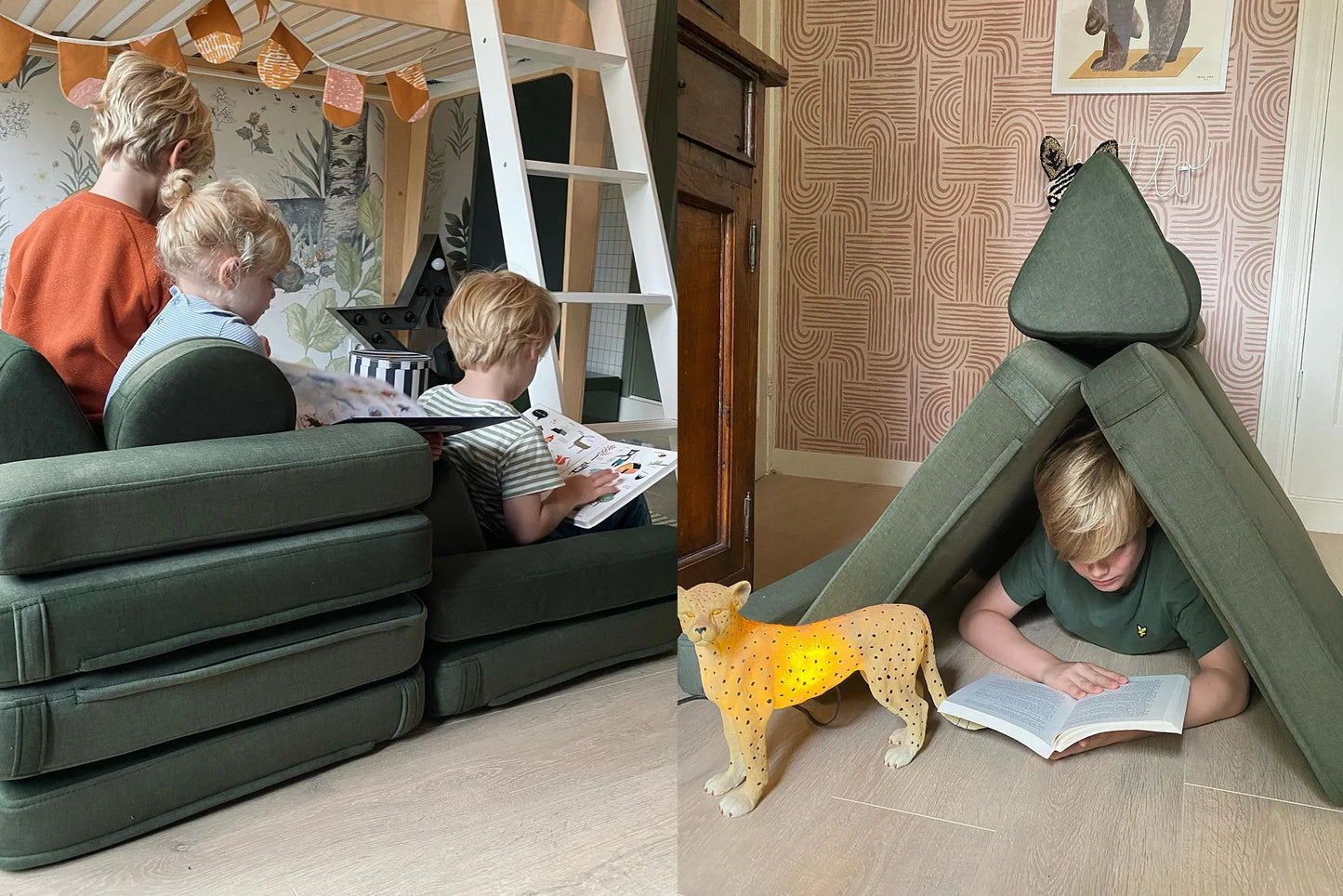 Shappy legesofa – Original Mini 120 cm Ultra Plush - Bottle Green