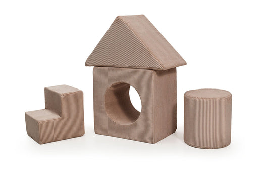 Shappy Playset Corduroy - Tumlesæt i fløjl - Chocolate