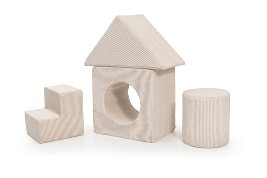 Shappy Playset Corduroy - Tumlesæt i fløjl - Vanilla