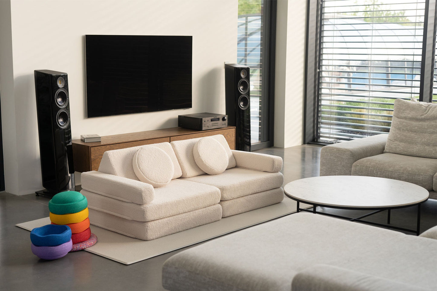 Shappy legesofa i teddy – Original 160 cm - Soft Cream