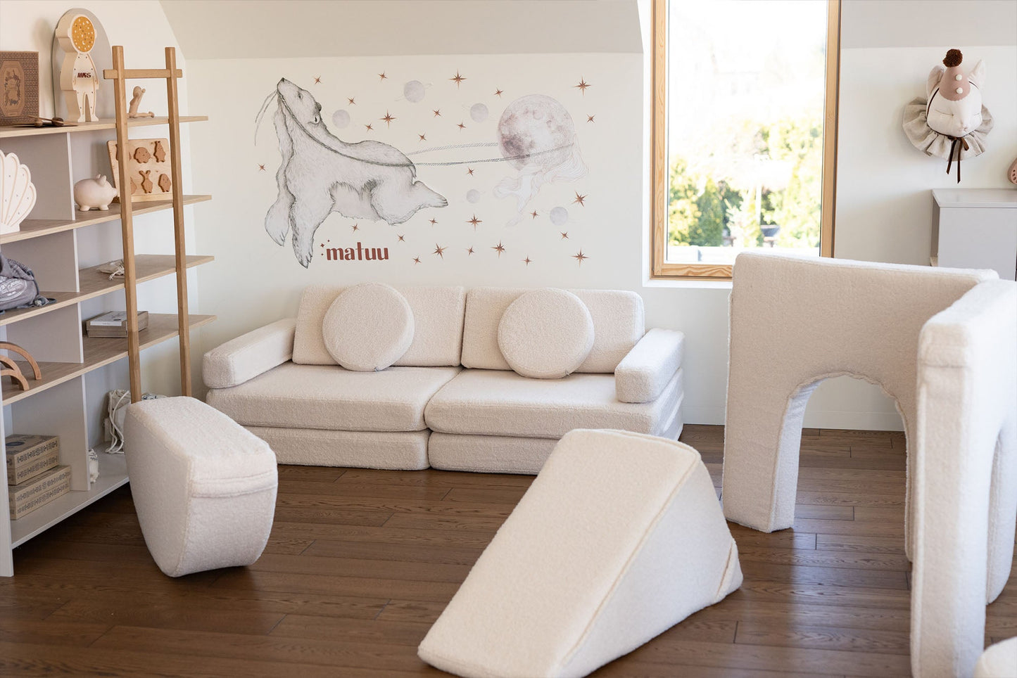 Shappy legesofa i teddy – Original 160 cm - Soft Cream
