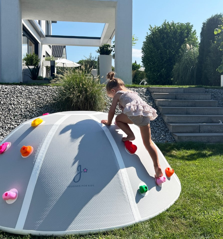 Jupiduu Climb & Jump Dome – oppustelig klatre- og hoppemøbel