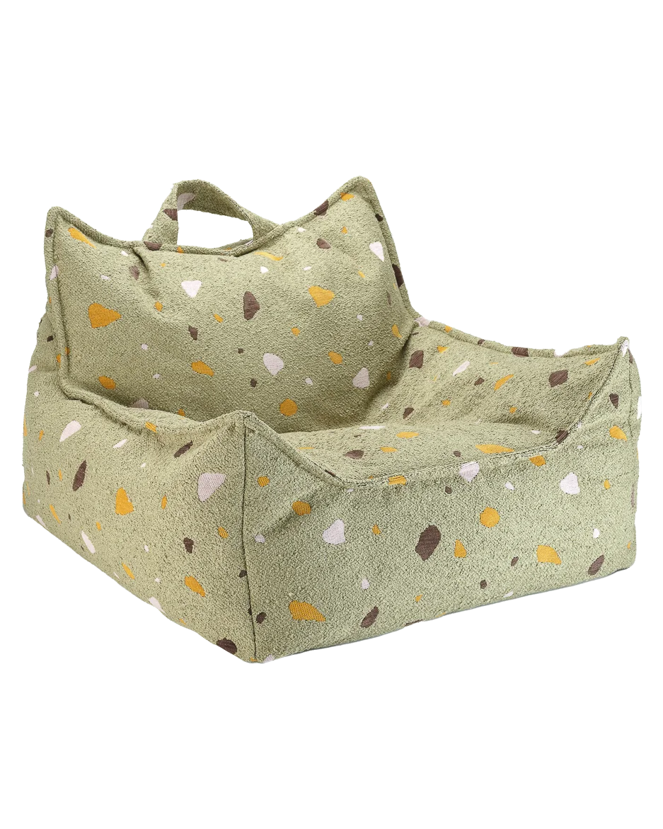 Wigiwama sækkestol i bouclé – Terrazzo Moss