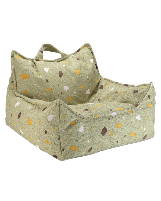Wigiwama sækkestol i bouclé – Terrazzo Moss