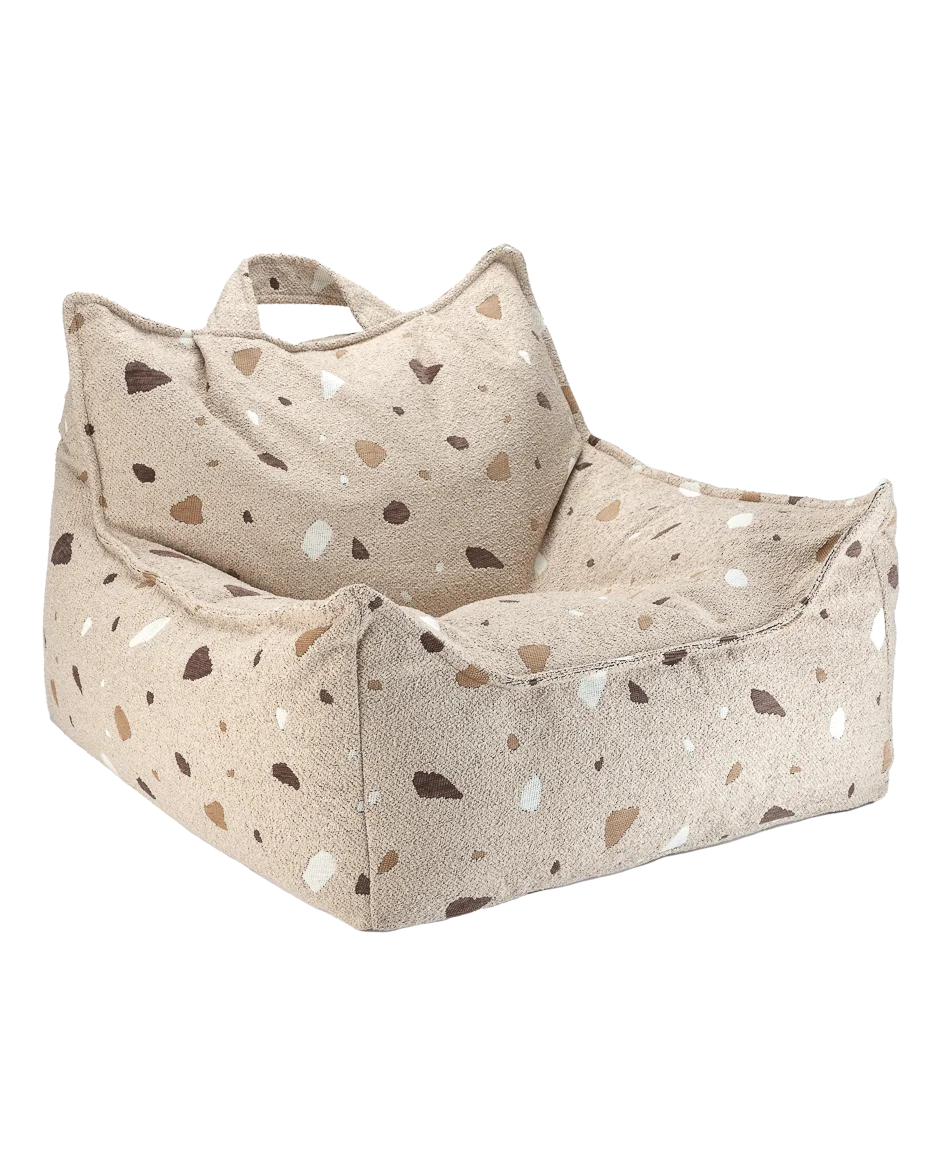 Wigiwama sækkestol i bouclé – Terrazzo Sand