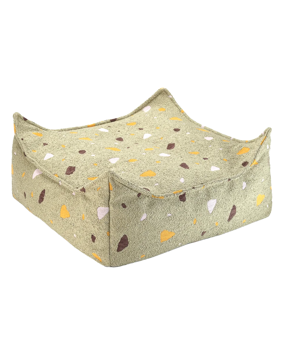 Wigiwama firkantet puf – Terrazzo Moss