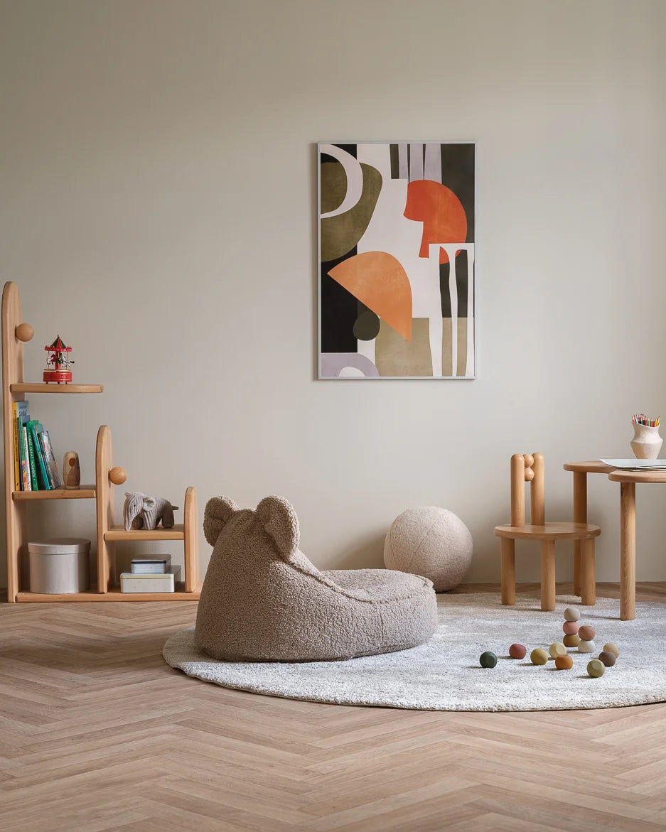 Wigiwama Bear sækkestol i teddy – Biscuit