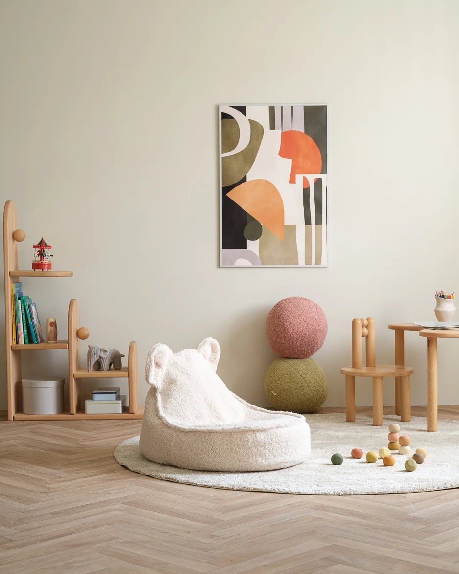 Wigiwama Bear sækkestol i teddy – Cream White