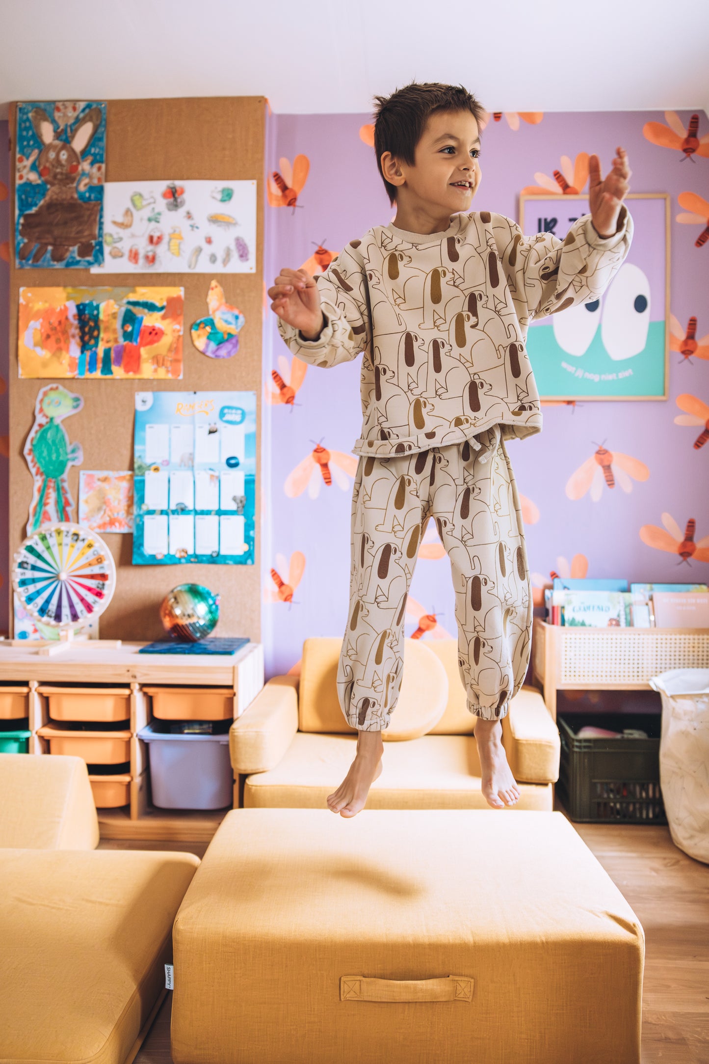 Shappy indendørs trampolin – Ultra Plush - Mustard