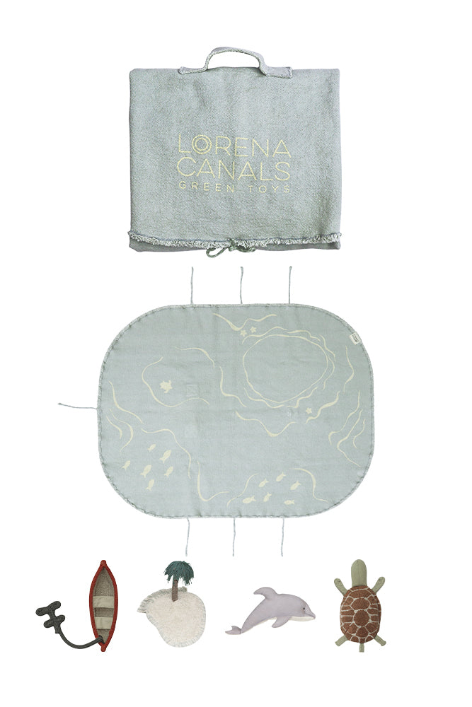 Lorena Canals Small World Green Toy The Island – legesæt med ø og hav