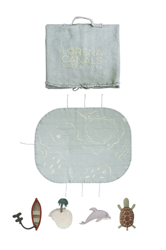 Lorena Canals Small World Green Toy The Island – legesæt med ø og hav
