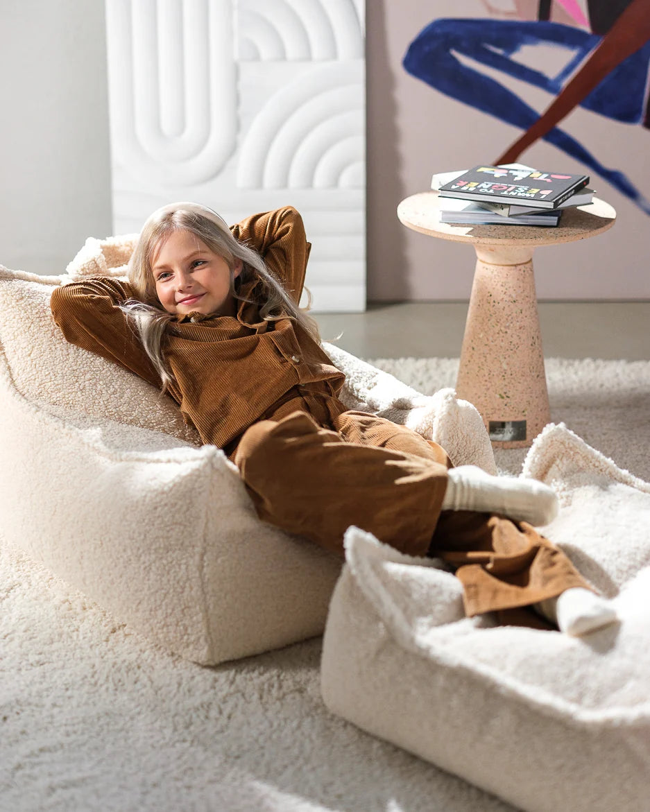 Wigiwama sækkestol i teddy – Cream White